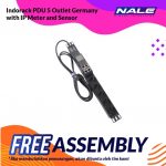 INDORACK PDU 5 Outlet Germany with IP Meter and Sensor (IPDU5G)