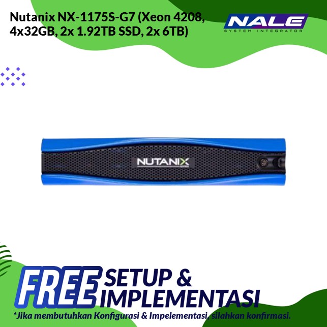 NX-1175S-G7-1 Nutanix NX-1175S-G7 (Xeon 4208, 4x32GB, 2x 1.92TB SSD, 2x 6TB) - Gambar 1