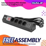 INDORACK Desktop PDU 4Outlet Germany & 2 USB Port 2.1A (PDU4G2)