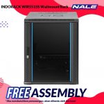 INDORACK WIR5515S Wallmount Rack 15U-550mm Depth Single Glass Door