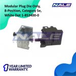Modular Plug Die Only, 8-Position, Category 5e, White Dot (1-853400-0) - Gambar 2