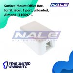 Surface Mount Office Box for SL jacks 1 port unloaded Almond (1116697-1) - Gambar 2