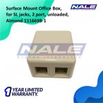 Surface Mount Office Box for SL jacks 2 port unloaded Almond (1116698-1) - Gambar 2