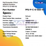 PoE Extender, 2 Port Universal Mount, Outdoor, 60 Watt, 2-Port (PFU-P-C-O-060-02) - Gambar 3