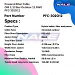 Powered Fiber Cable, OM3, 2 Fibers, Outdoor, 12AWG Conductor (PFC-302O12) - Gambar 3