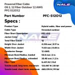 Powered Fiber Cable, OS2, 12 Fibers, Outdoor, 12AWG Conductor (PFC-S12O12) - Gambar 3