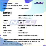 Lenovo ThinkSystem ST550 Intel Xeon Bronze 3104 (7X10A01ZSG) - Gambar 3
