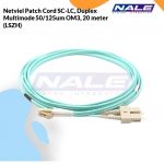 Netviel Patch Cord SC-LC, Duplex Multimode 50/125um OM3, 20 meter (LSZH) (NVL-DPMM3-SC-LC-020)