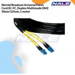 Netviel Breakout Armored Patch Cord SC-FC, Duplex Multimode OM2 50um/125um, 1 meter (NVL-DPMM2-SC-FC-BOA-01)