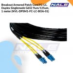 Breakout Armored Patch Cord FC-LC, Duplex Singlemode G652 9um/125um, 1 meter (NVL-DPSM1-FC-LC-BOA-01)