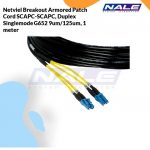 Netviel Breakout Armored Patch Cord SCAPC-SCAPC, Duplex Singlemode G652 9um/125um, 1 meter (NVL-DPSM1-SCAPC-SCAPC-BOA-01)