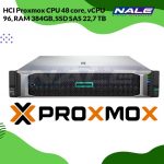 HCI Proxmox CPU 48 core, vCPU 96, RAM 384GB, SSD SAS 22,7 TB