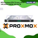 Proxmox CPU 72 core, vCPU 144, RAM 768GB, SAS 28 TB