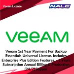 Veeam 1st Year Payment For Backup Essentials Universal License. Includes Enterprise Plus Edition Features. - 3 Years Subscription Annual Billing & Production (24/7) Suppor
