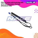 PDU 12 Outlet with head plug 3pin 2P+E 32A (Germany / Europe) (PDU32G/E-32L)