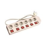 UTICON STOP KONTAK 6 LUBANG + SAKLAR + KABEL ST-1682 SW