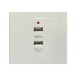 STOP KONTAK USB 2 PORT BELNET 2100MA USB CHARGER DINDING 2GANG