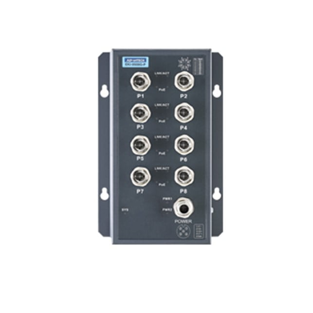 Advantech EN50155 M12 8GE PoE Unmanaged Sw, 24~48VDC (EKI-9508G-PL-AE)