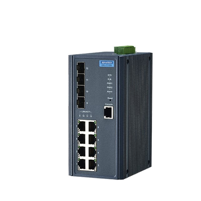 Advantech 8G + 4SFP Port Managed Ethernet Switch (EKI-7712G-4FI-AU)