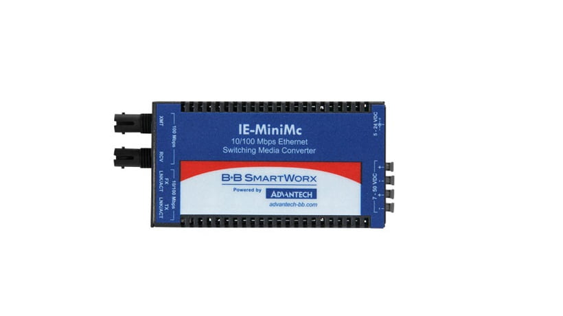 Advantech Miniature Media Converter, Wide Temp, 100Base-SX/TX, Multi-mode 850nm, LFPT, 2km, SC type, w/ AC adapter (IMC-350I-M8ST-PS-A)