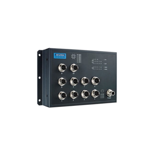 Advantech EN50155 M12 8GigaPoE + 2GigaBP Unmanaged Ethernet Switch, 24~48VDC (EKI-9510G-2GPL-AE)