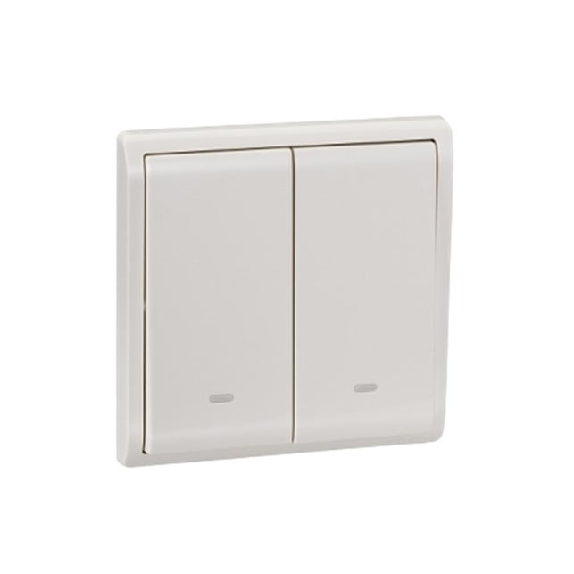 SAKLAR DOUBLE PIENO SCHNEIDER E8232L1F_WE 2G 1W FLUO WHITE