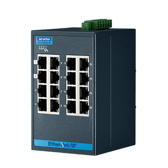 Advantech 16-port Entry Level Managed Switch Supporting EtherNet/IP (EKI-5526I-EI-AE)