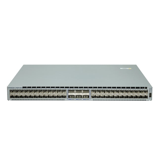 Arista 7150S, 48x10GbE (SFP+) & 4xQSFP+ switch with clock, rear-to-front air, 2xAC, 2xC13-C14 cords