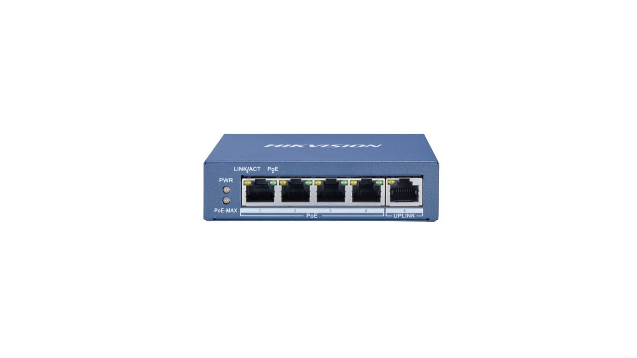 Hikvision 4 Port Gigabit Unmanaged POE Switch (DS-3E0505P-E)