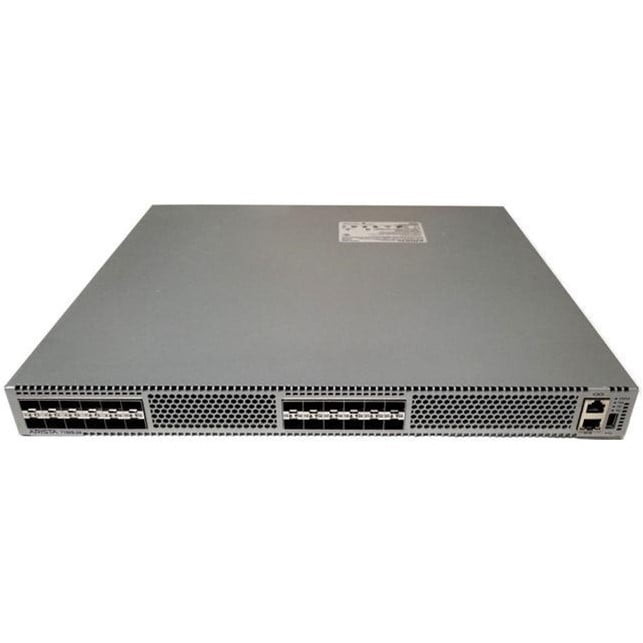 Arista 7150S, 24x10GbE (SFP+) switch, rear-to-front air, 2xAC, 2xC13-C14 cords