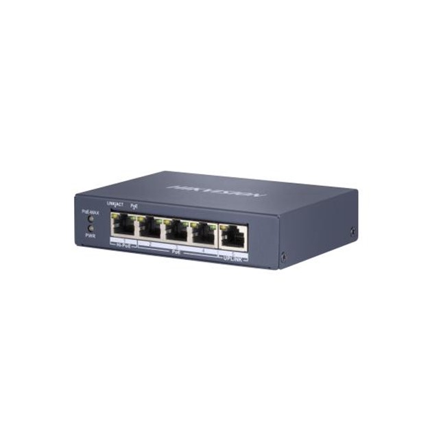 Hikvision 4 Port Gigabit Unmanaged POE Switch (DS-3E0505HP-E)