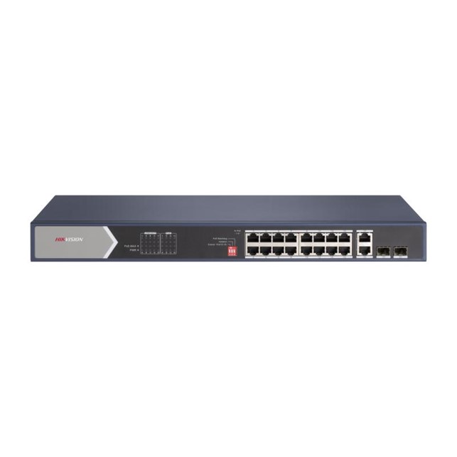Hikvision 16 Port Gigabit Unmanaged POE Switch (DS-3E0520HP-E)