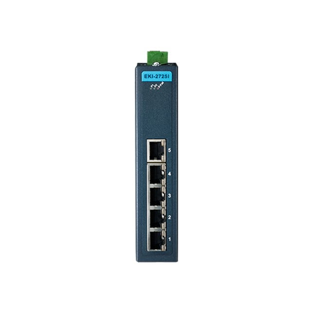 Advantech ETHERNET DEVICE, 5-port Ind. Unmanaged GbE Switch W/T (EKI-2725I-CE)