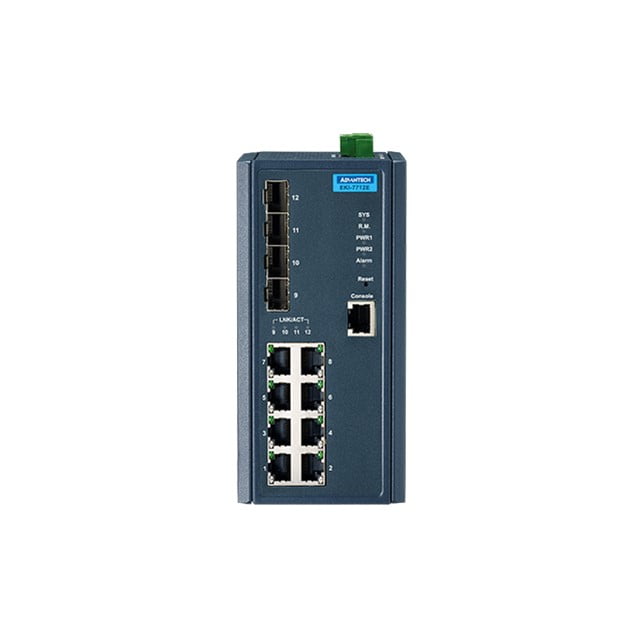 Advantech 8 Fast Ethernet + 4 SFP Managed Switch (EKI-7712E-4F-AE)