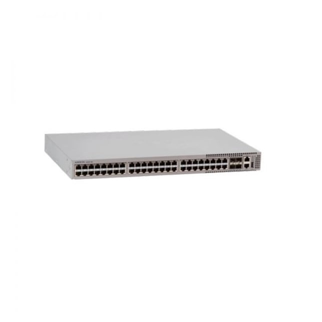 Arista 7010T, 48x RJ45 (10/100/1000), 4 x SFP+ (1/10GbE) switch, front to rear air, 2x DC