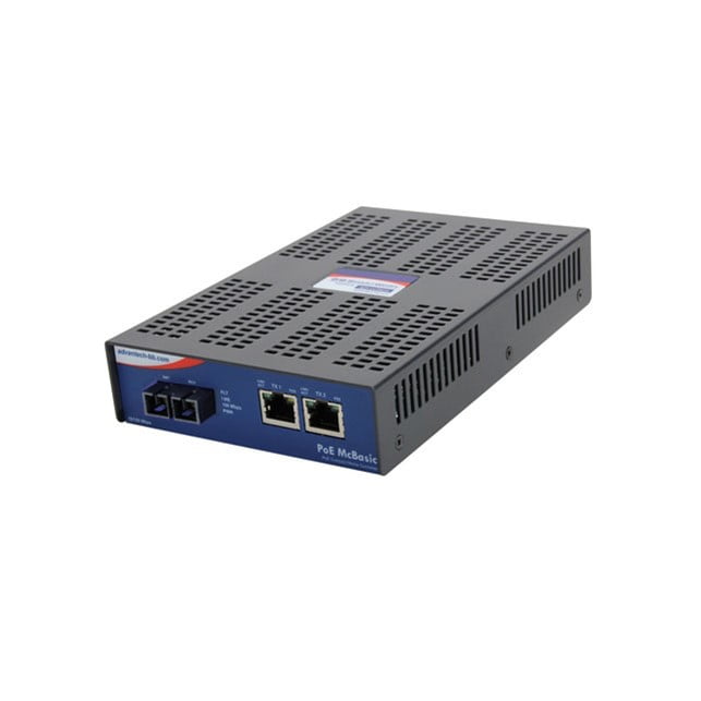 Advantech IMC-480-SE-US Standalone PoE Media Converter, 100Mbps, Single mode 1310nm, 40km, SC, AC adapter (also known as PoE McBasic 852-11717)