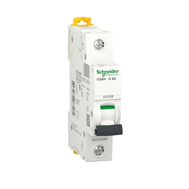 Schneider iC60H - miniature circuit breaker - 1P - 6A - D curve