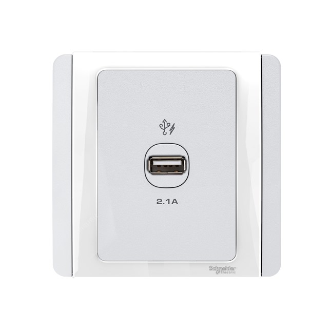 Schneider NEO - 1 x 2.1A USB Charger - White