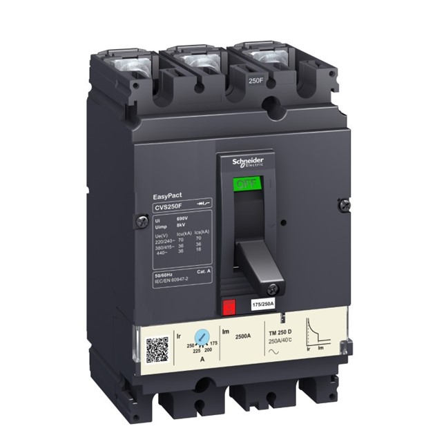 Easypact CVS - CVS250F TM250D circuit breaker - 3P/3d