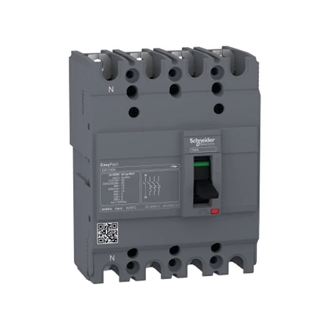 circuit breaker Easypact EZC100N - TMD - 75 A - 4 poles 3d