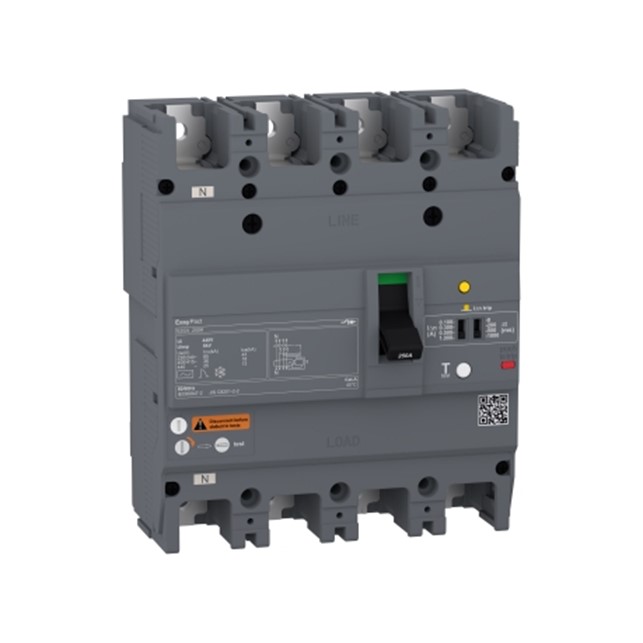circuit breaker Easypact EZCV250H - TMD - 100 A - 4 poles 3d