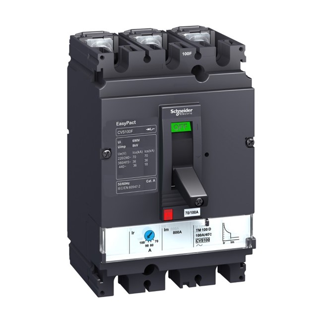 MCCB SCHNEIDER CVS100B TM63D 3P 44.1-63A 25KA LV510305