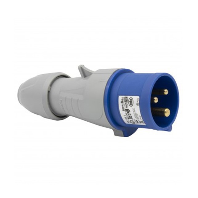 Legrand Plug Lurus P17 16A 3pin IP44 - Biru