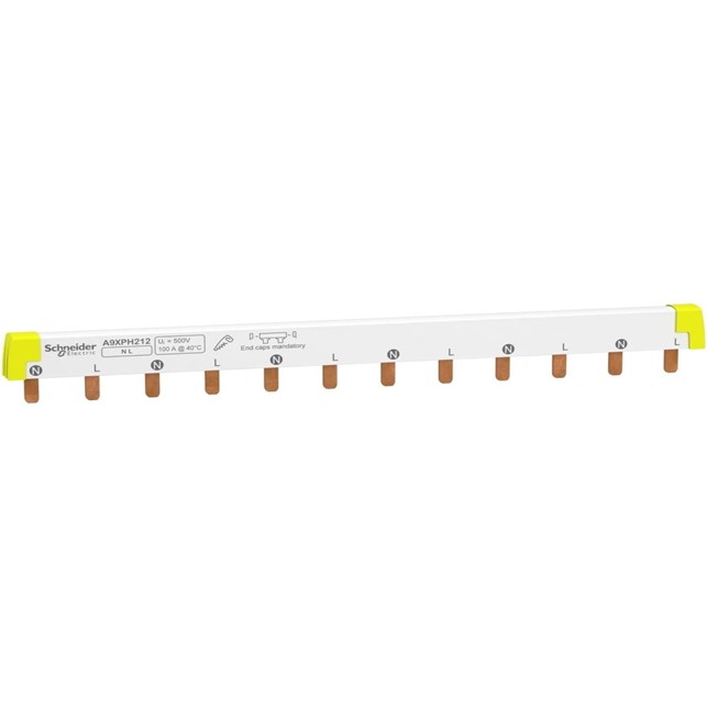 Schneider Acti 9 - comb busbar - 1L+N - 18 mm pitch - 12 modules - 100 A