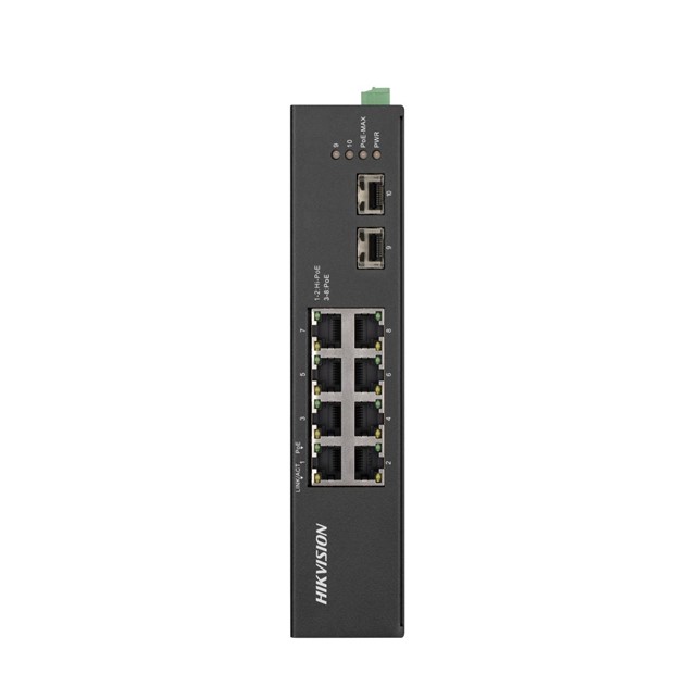 HikVision 8 Port Gigabit Unmanaged Harsh POE Switch DS-3T0510HP-E/HS