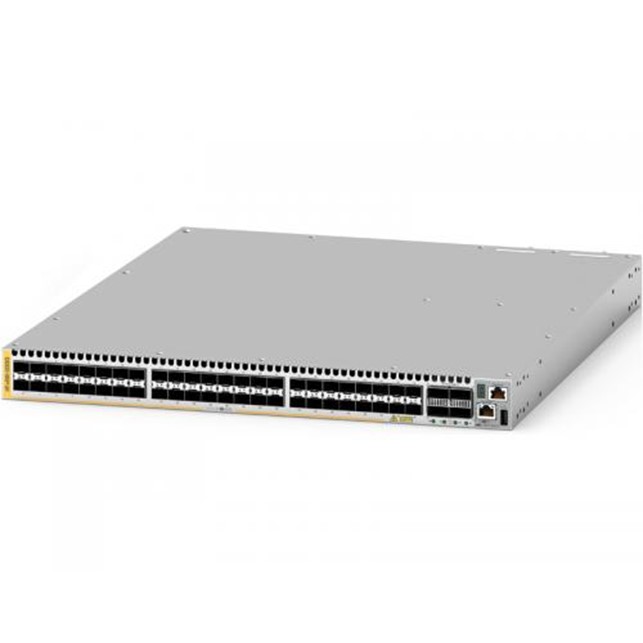 Allied Telesis Advanced Layer 3 Stackable Switch. 48x 1/10G SFP+ slot, 4x 40/100G QSFP28 slot and 2x PSU bays + 5 Year NCP