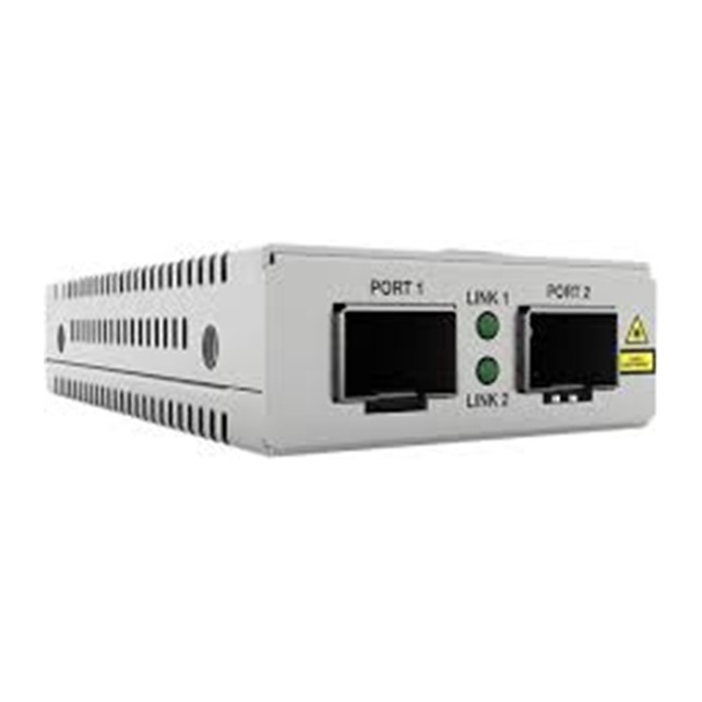 Allied Telesis SFP+ to SFP+ Mini Media Converter, Universal PSU (AT-MMC10GSP/SP-960)