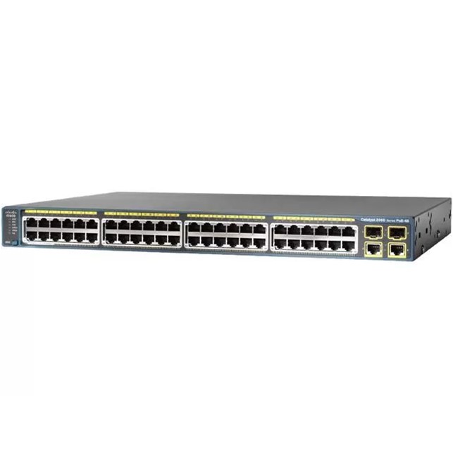 Cisco Switch Cisco Catalyst 2960 Plus 48 10/100 PoE + 2 1000BT +2 SFP LAN Lite (WS-C2960+48PST-S)