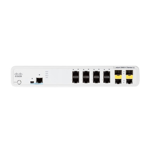 Cisco Switch Catalyst 2960C Switch 8 FE, 2 x Dual Uplink, Lan Lite (WS-C2960C-8TC-S)