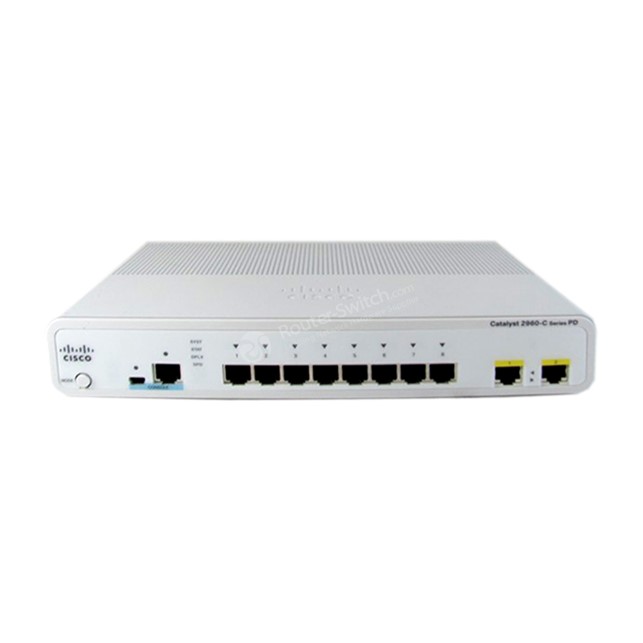 Cisco Switch Catalyst 2960CPD Switch 8 FE, 2 x 1G Uplink, Lan Base (WS-C2960CPD-8TT-L)